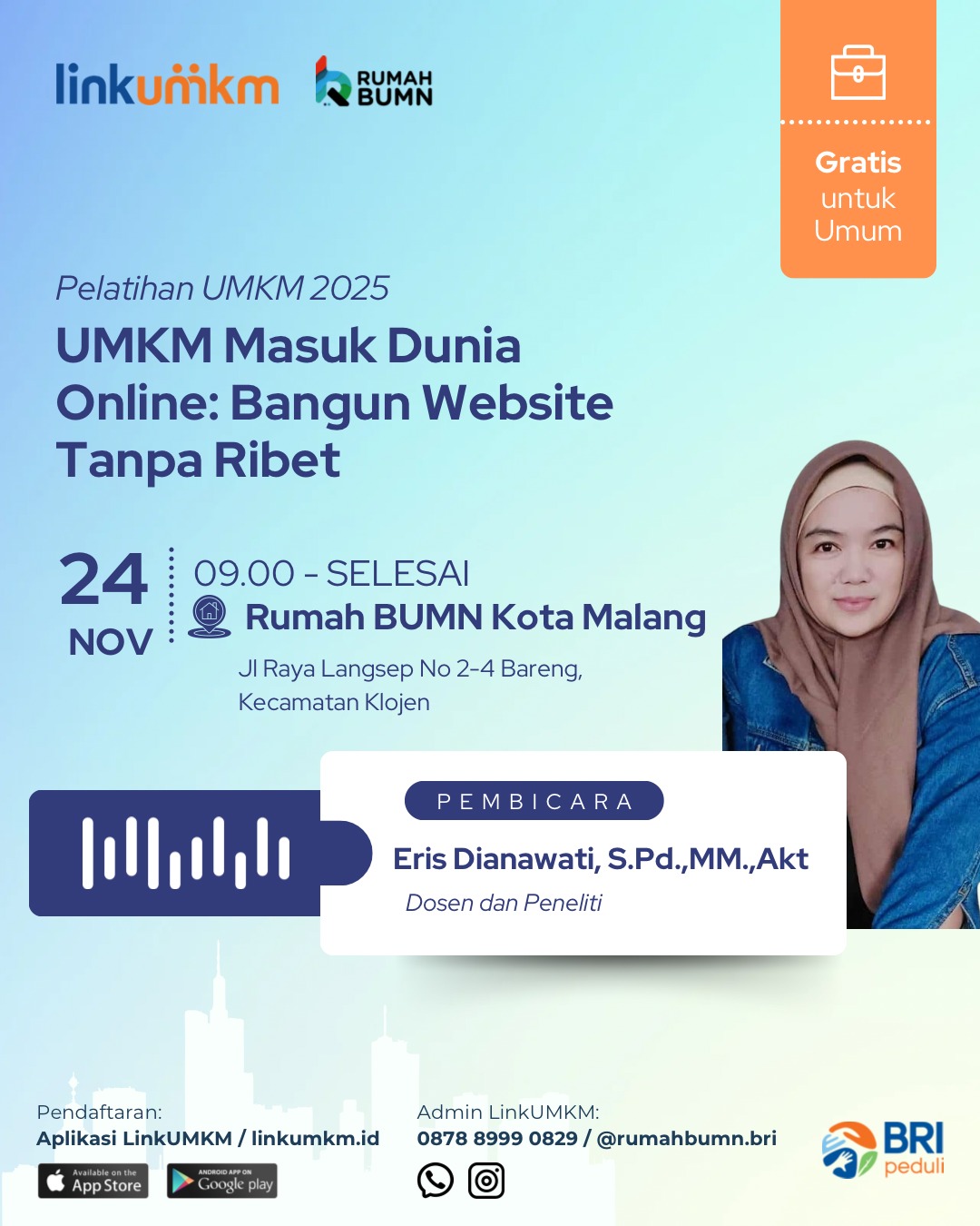 UMKM  Masuk Dunia Online : Bangun website tanpa ribet.