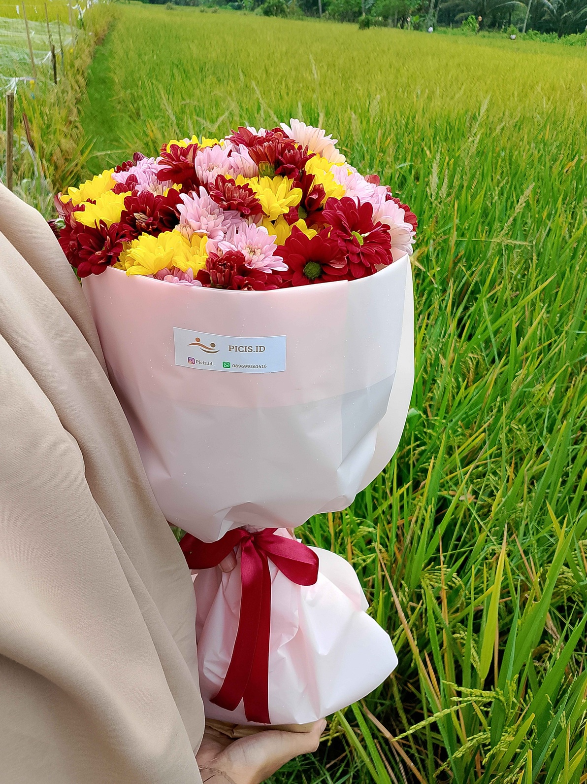 Buket Fresh Flower + Free Gantungan Kunci 