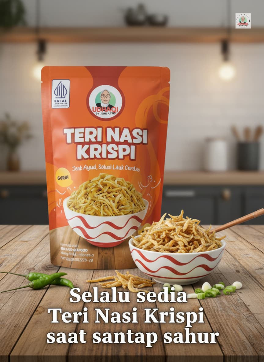 Teri nasi krispi 